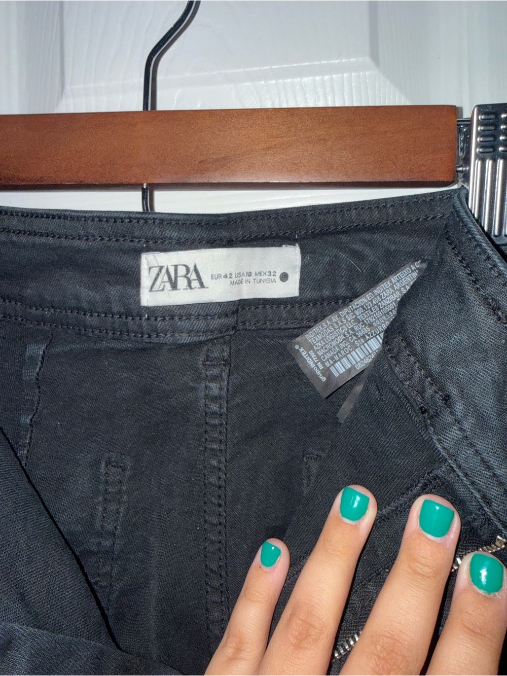 Black Zara High Rise Wide Leg Jeans - Picture 4 of 5